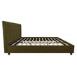 Novogratz Brittany Upholstered Bed King in Green Linen