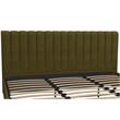 Novogratz Brittany Upholstered Bed King in Green Linen
