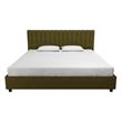 Novogratz Brittany Upholstered Bed King in Green Linen
