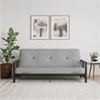DHP Tallie Full Metal Arm Futon with 6