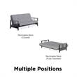 DHP Tallie Full Metal Arm Futon with 6