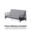 DHP Tallie Full Metal Arm Futon with 6