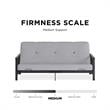 DHP Tallie Full Metal Arm Futon with 6