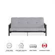 DHP Tallie Full Metal Arm Futon with 6