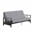 DHP Tallie Full Metal Arm Futon with 6