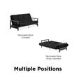 DHP Tallie Full Metal Arm Futon with 6
