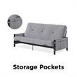DHP Melbourne Storage Futon with 6