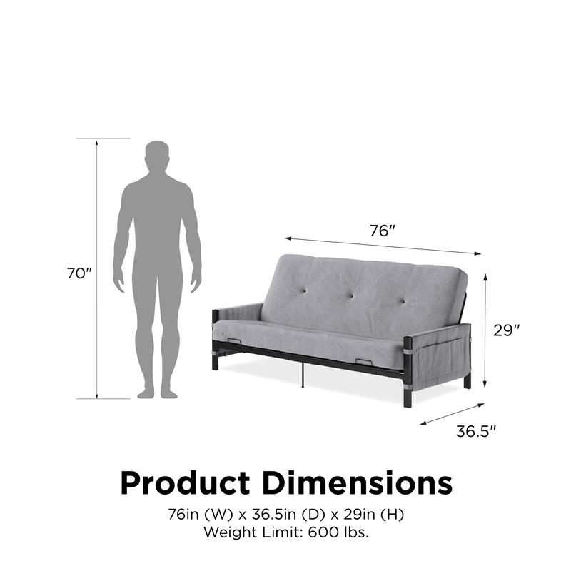 DHP Melbourne Storage Futon with 6