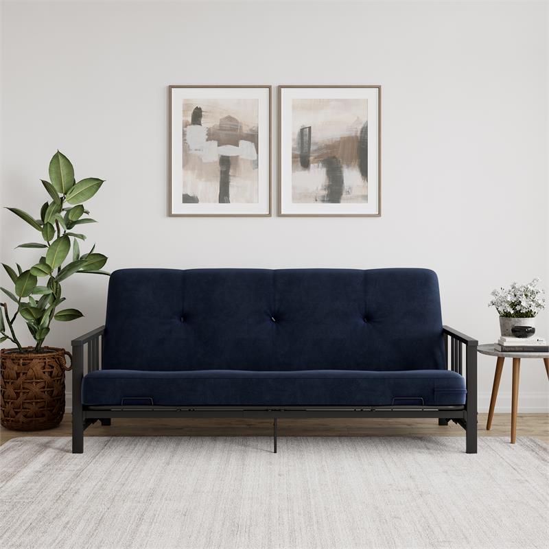 DHP Tallie Full Metal Arm Futon with 6