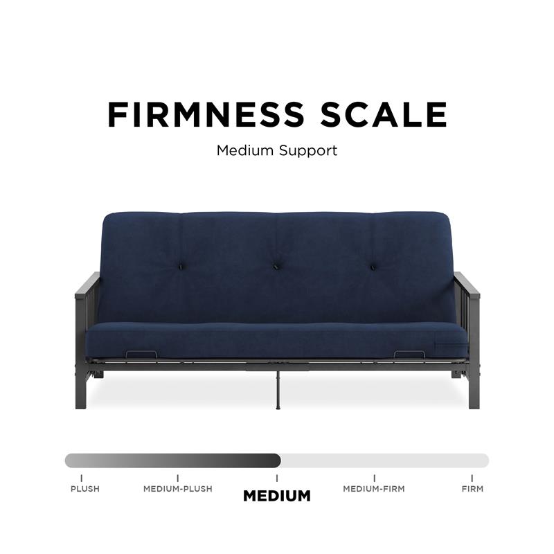 DHP Tallie Full Metal Arm Futon with 6