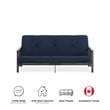 DHP Tallie Full Metal Arm Futon with 6