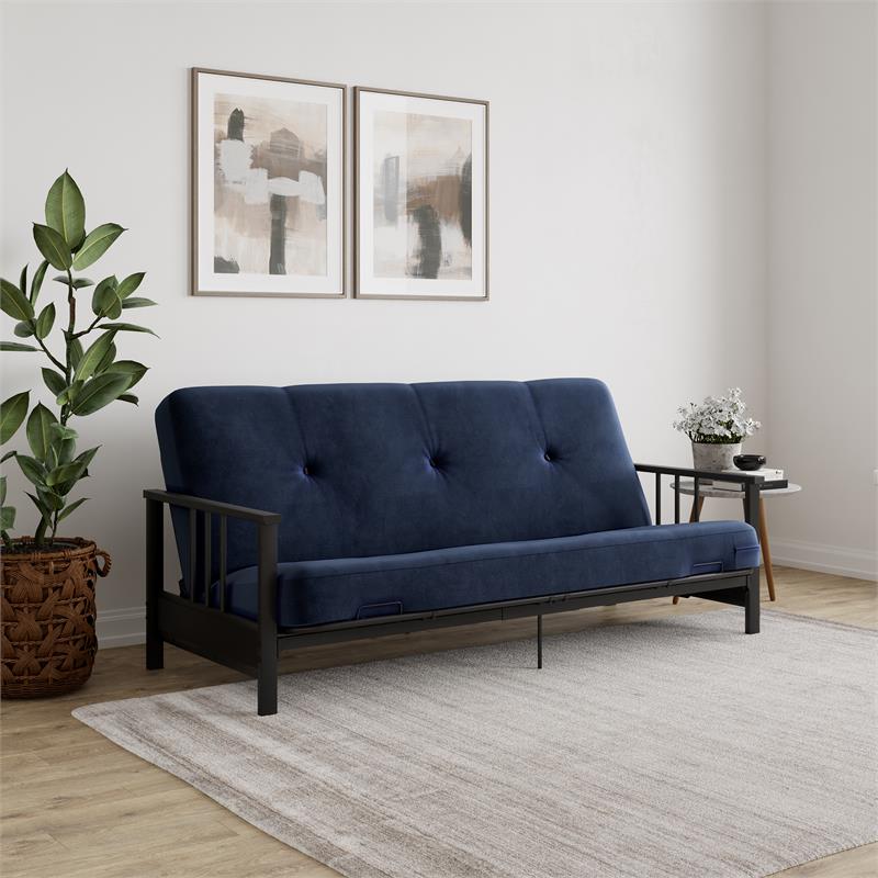 DHP Tallie Full Metal Arm Futon with 6