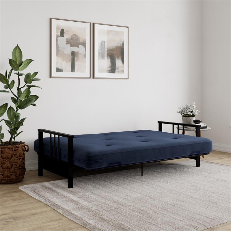 DHP Tallie Full Metal Arm Futon with 6