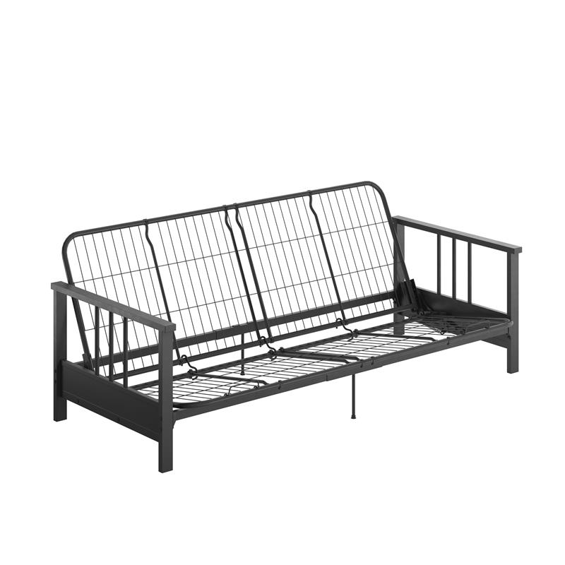 DHP Tallie Full Metal Arm Futon with 6