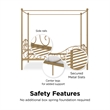 DHP Capri Twin Metal Bed in Gold