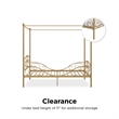 DHP Capri Twin Metal Bed in Gold