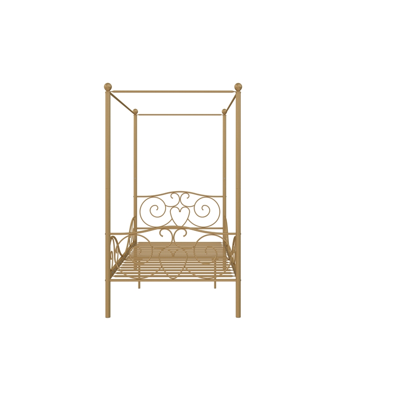 DHP Capri Twin Metal Bed in Gold
