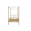 DHP Capri Twin Metal Bed in Gold