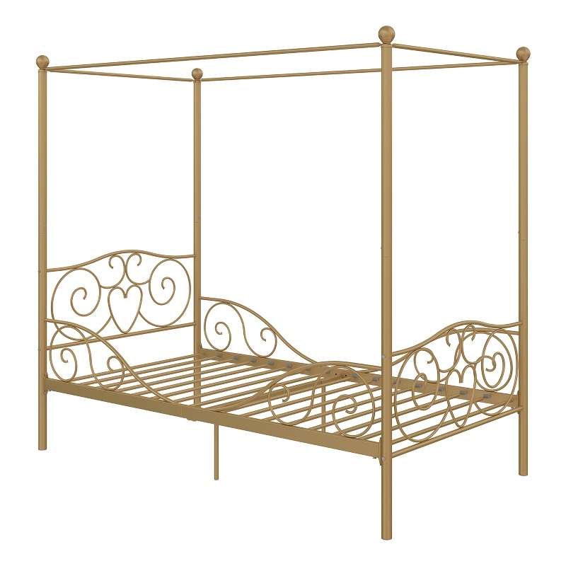 DHP Capri Twin Metal Bed in Gold