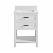 DHP Missouri 24 Inch Bathroom Vanity with Modern Carrera Countertop in White