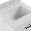 DHP Missouri 24 Inch Bathroom Vanity with Modern Carrera Countertop in White