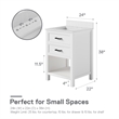 DHP Missouri 24 Inch Bathroom Vanity with Modern Carrera Countertop in White