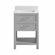 DHP Missouri 24 Inch Bathroom Vanity with Modern Carrera Countertop in Gray