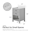 DHP Missouri 24 Inch Bathroom Vanity with Modern Carrera Countertop in Gray