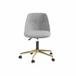 DHP Maryel Pillowtop Office Task Chair in Light Gray Velvet/Gold Base