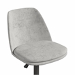 DHP Maryel Pillowtop Office Task Chair in Light Gray Velvet/Gold Base