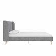 Novogratz Holly Upholstered Wingback Bed Frame in Queen in Light Gray Velvet