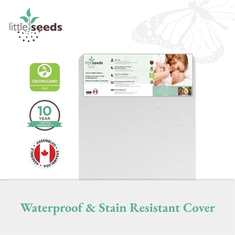 Little Seeds Moonlight Twinkle Standard Firm Baby Crib & Toddler Bed Mattress