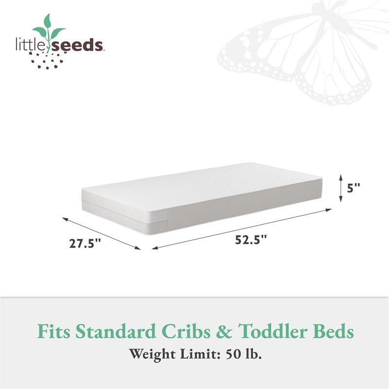 Little Seeds Moonlight Twinkle Standard Firm Baby Crib & Toddler Bed Mattress