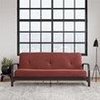 DHP Brax Black Metal Arm Full Size Futon Frame with 6