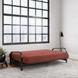 DHP Brax Black Metal Arm Full Size Futon Frame with 6