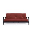 DHP Brax Black Metal Arm Full Size Futon Frame with 6