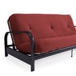 DHP Brax Black Metal Arm Full Size Futon Frame with 6