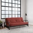 DHP Brax Black Metal Arm Full Size Futon Frame with 6