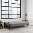 DHP Brax Black Metal Arm Full Size Futon Frame with 6