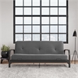 DHP Brax Black Metal Arm Full Size Futon Frame with 6