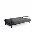 DHP Brax Black Metal Arm Full Size Futon Frame with 6