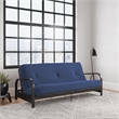 DHP Brax Black Metal Arm Full Size Futon Frame with 6