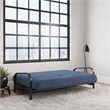 DHP Brax Black Metal Arm Full Size Futon Frame with 6