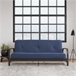 DHP Brax Black Metal Arm Full Size Futon Frame with 6