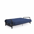 DHP Brax Black Metal Arm Full Size Futon Frame with 6