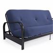 DHP Brax Black Metal Arm Full Size Futon Frame with 6