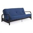 DHP Brax Black Metal Arm Full Size Futon Frame with 6