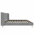 Novogratz Holly Upholstered Wingback Bed Frame King Light Gray Velvet