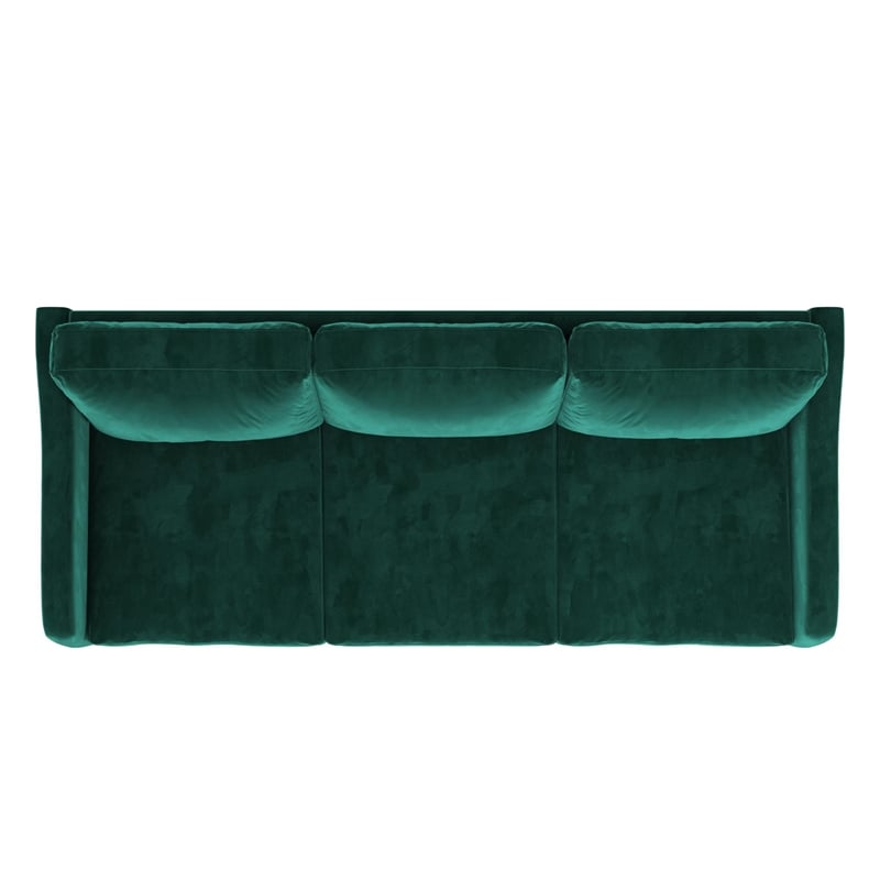DHP Henson 3-Seater Sofa in Green Velvet