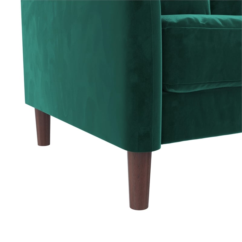 DHP Henson 3-Seater Sofa in Green Velvet